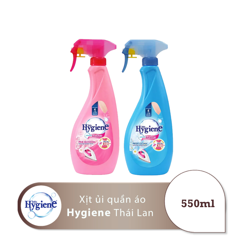 Nước Xịt Ủi Quần Áo Hygiene Thái Lan Chai Xịt 550ml Khử Các Mùi Ẩm Mốc