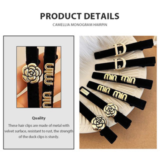 🌸Qiann99🌸Kẹp Tóc Mỏ Vịt Màu Đen NOVSET Phong Cách Retro cao cấp