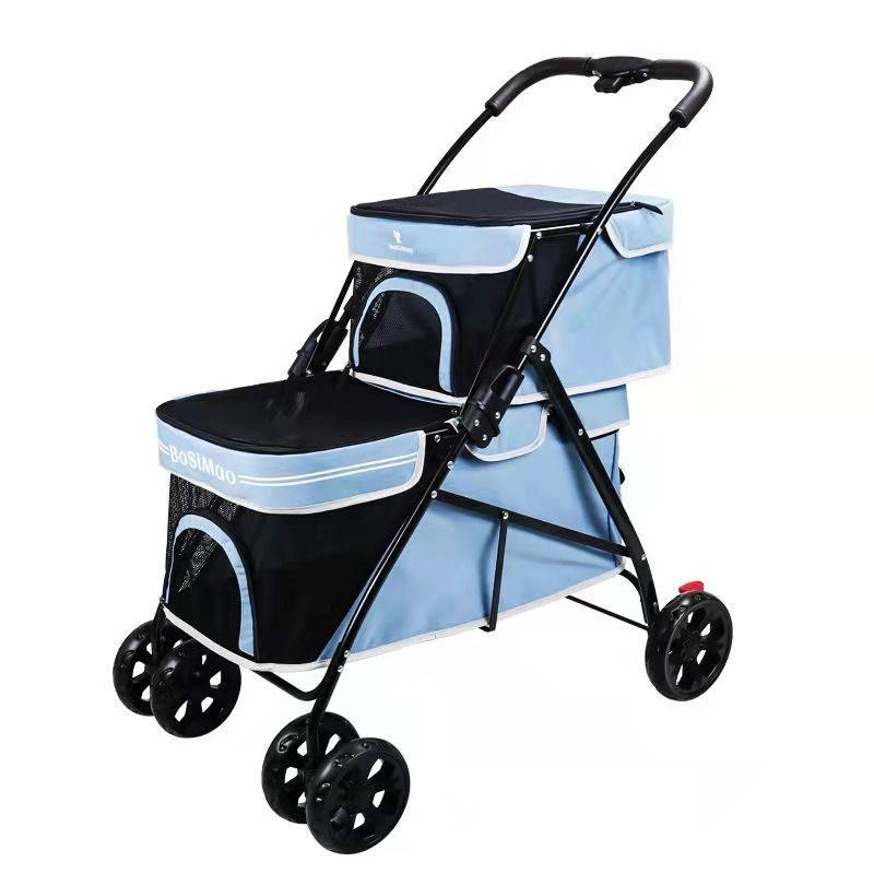 Xe đẩy thú cưng Bello bánh xe xoay 360 độ gấp gọn tiện lợi