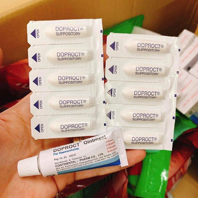 Kem Bôi Trĩ Và Viên Đặt Trĩ Doproct Thái Lan