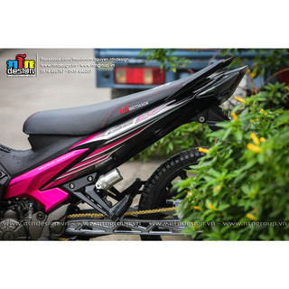 Tem Exciter 135 - mẫu LC 135( Hồng- đen)