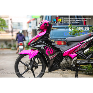 Tem Exciter 135 - mẫu LC 135( Hồng- đen)