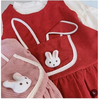 Set đầm yếm nhung tăm cho bé (10-20kg)