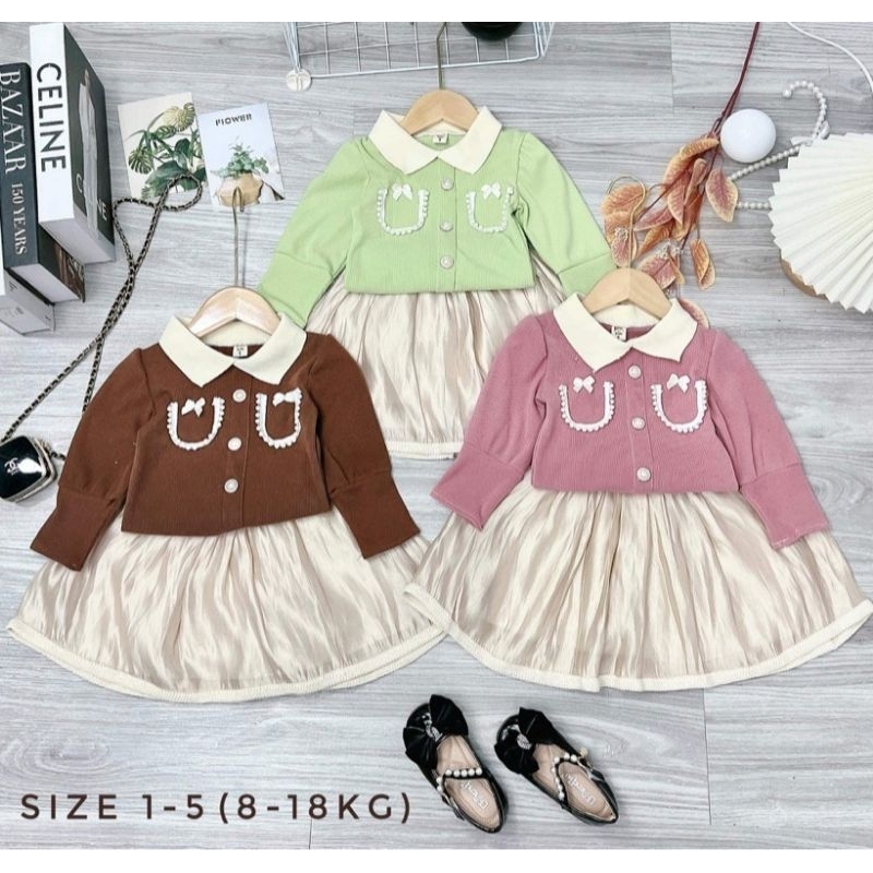 Set đầm len tiểu thư cho bé (10-20kg)