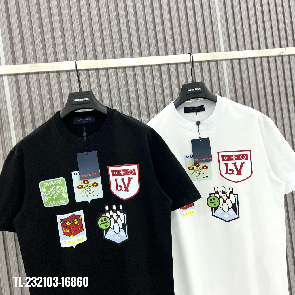 🔥Hot🔥Áo thun LV in sticker thiết kế hot trend Nam nữ New 2023