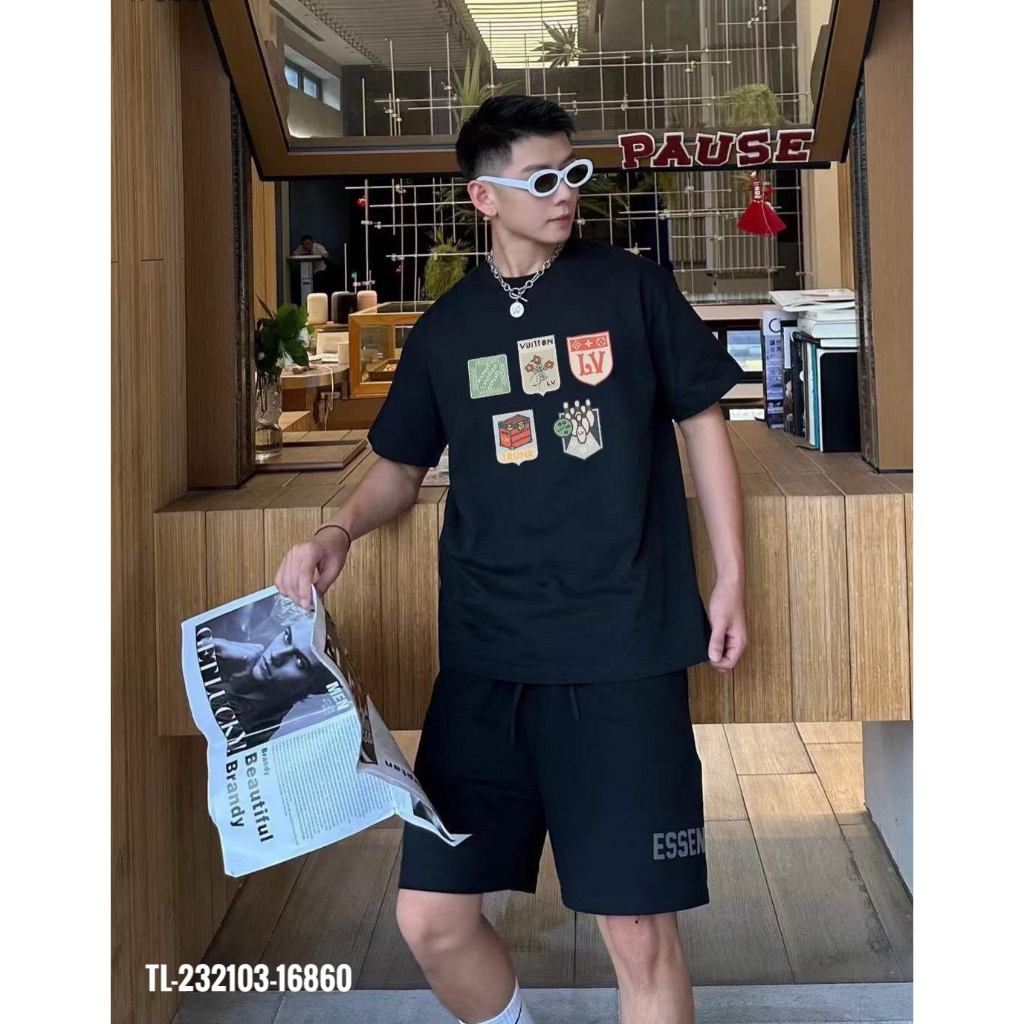 🔥Hot🔥Áo thun LV in sticker thiết kế hot trend Nam nữ New 2023