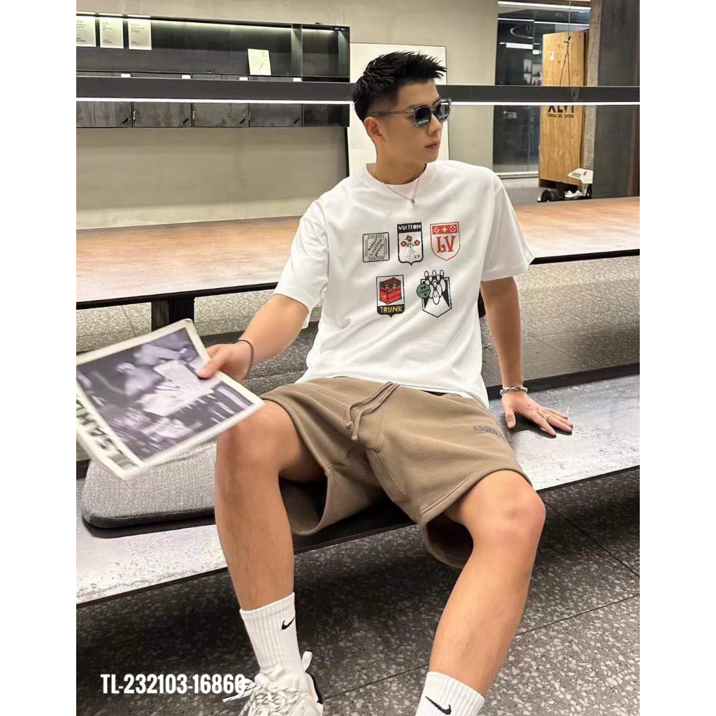 🔥Hot🔥Áo thun LV in sticker thiết kế hot trend Nam nữ New 2023