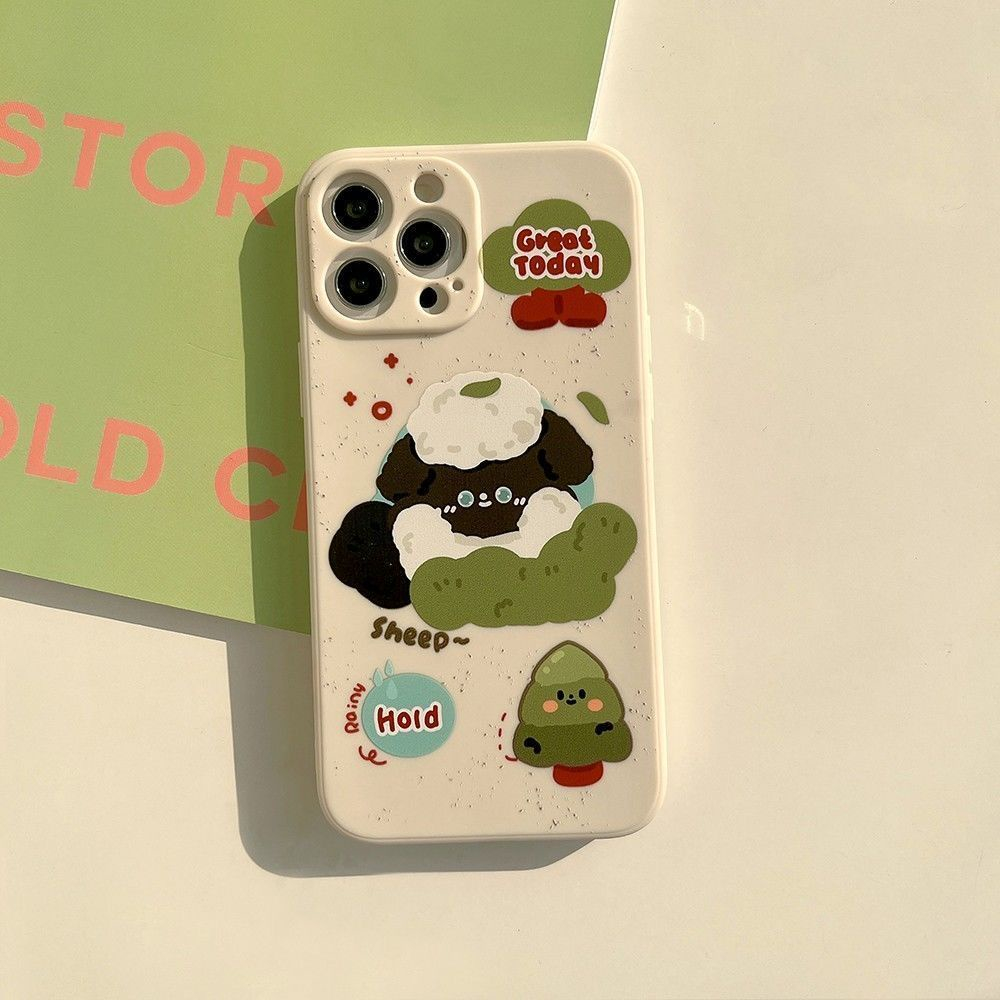 Ốp lưng iphone dẻo cạnh vuông Sheep iphone 13 promax 12 12pro 12promax,11 promax 14 promax e2279