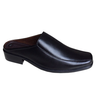 Dép bít mũi nam da bò gót vuông cao 3.5cm màu nâu TH BM269 _170