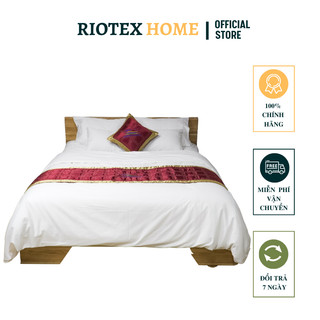 Bộ ga gối mền 5 món trắng riotex