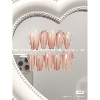 Nailbox Ombre tráng gương gắn đá