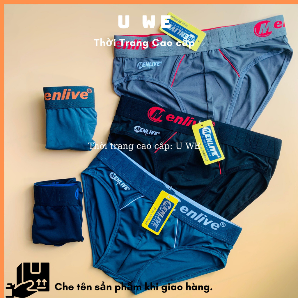 ComBo Quần Lót Thun Lạnh Nam Thể Thao MenLive Cao Cấp , Quần Sịp Nam Co Giãn 4 Chiều Thoáng Mát U We: Thời Trang Cao Cấp