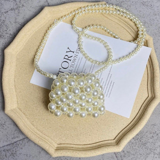  HỎA TỐCRtL - Túi xách    Túi kết hạt cườm   Túi đeo chéo mini ngọc trai nhân tạo cho nữ 