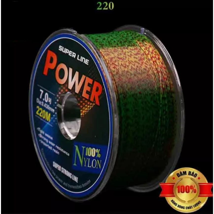 Cước câu cá dây câu cá power 220m 3D tàng hình siêu tải