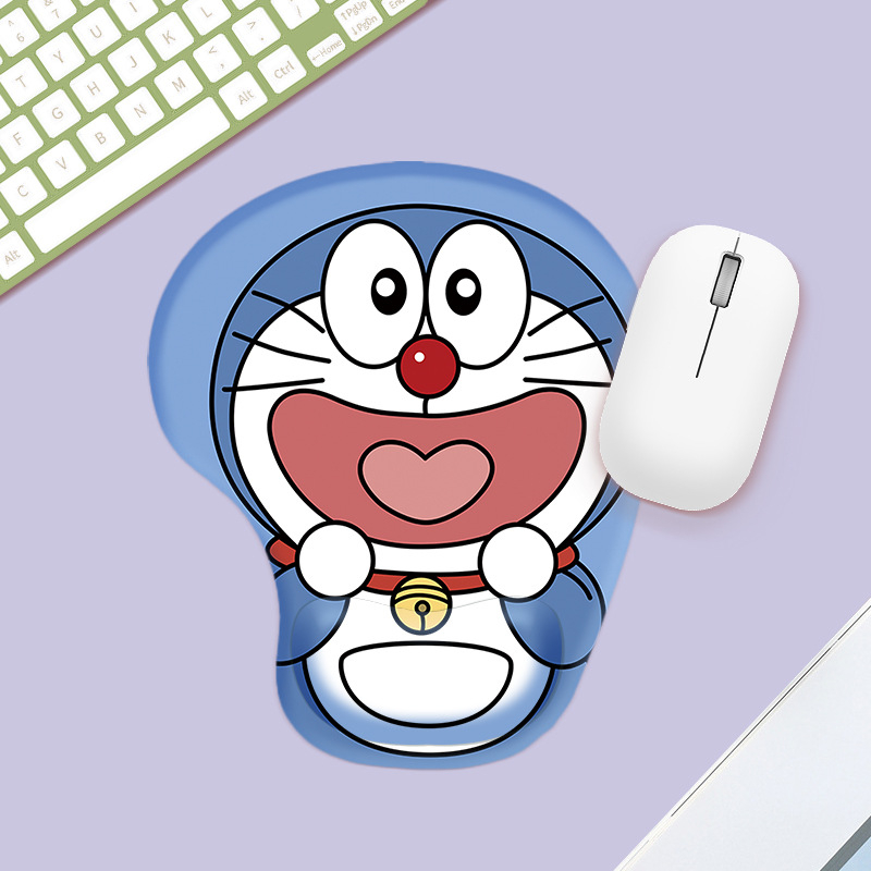Tấm Lót Chuột Đệm Silicon cổ tay hình nhân vật hoạt hình chống trơn trượt cho công việc văn phòng và chơi game