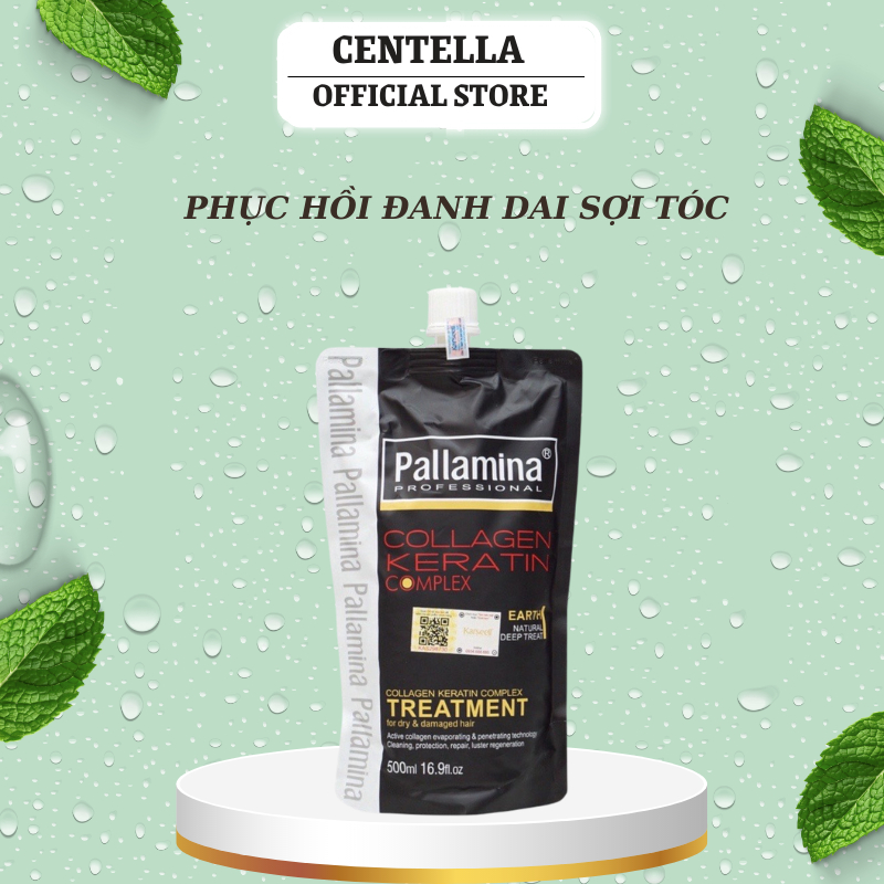 Kem Ủ Tóc Keratin PALLAMINA 500ML Phục Hồi Tóc Chuyên Sâu Tái Sinh Nang Tóc Siêu Mượt Hương Nước Hoa Chính Hãng