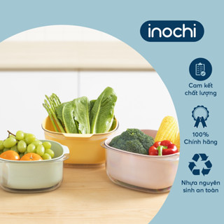 BỘ THAU RỔ NHỰA TRONG SUỐT VUÔNG Yoko Inochi (size 23cm/27cm) nhựa cao cấp, an toàn, tiện dụng