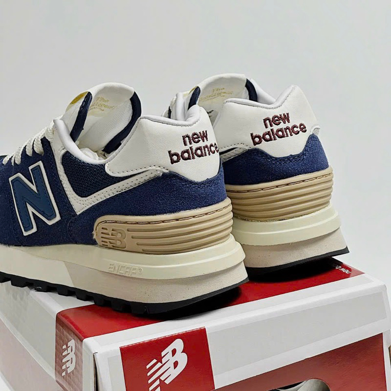 Giày New.blance 550 Xanh Than - Nb550 White Blue Navy Da Lộn Cao Cấp