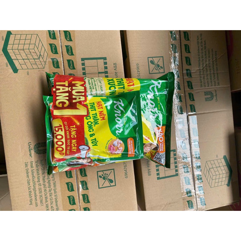 ( mua 1 tặng 1) HẠT NÊM KNORR 900G( mẫu mới ) tặng