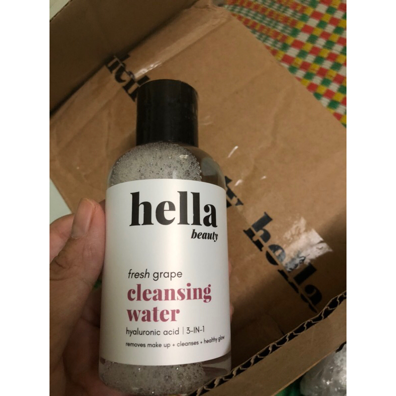 Nước tẩy trang nho Hella Beauty 148ml sạch sâu dưỡng ẩm không khô rát không cồn không hương liệu phù hợp cho mọi loại da