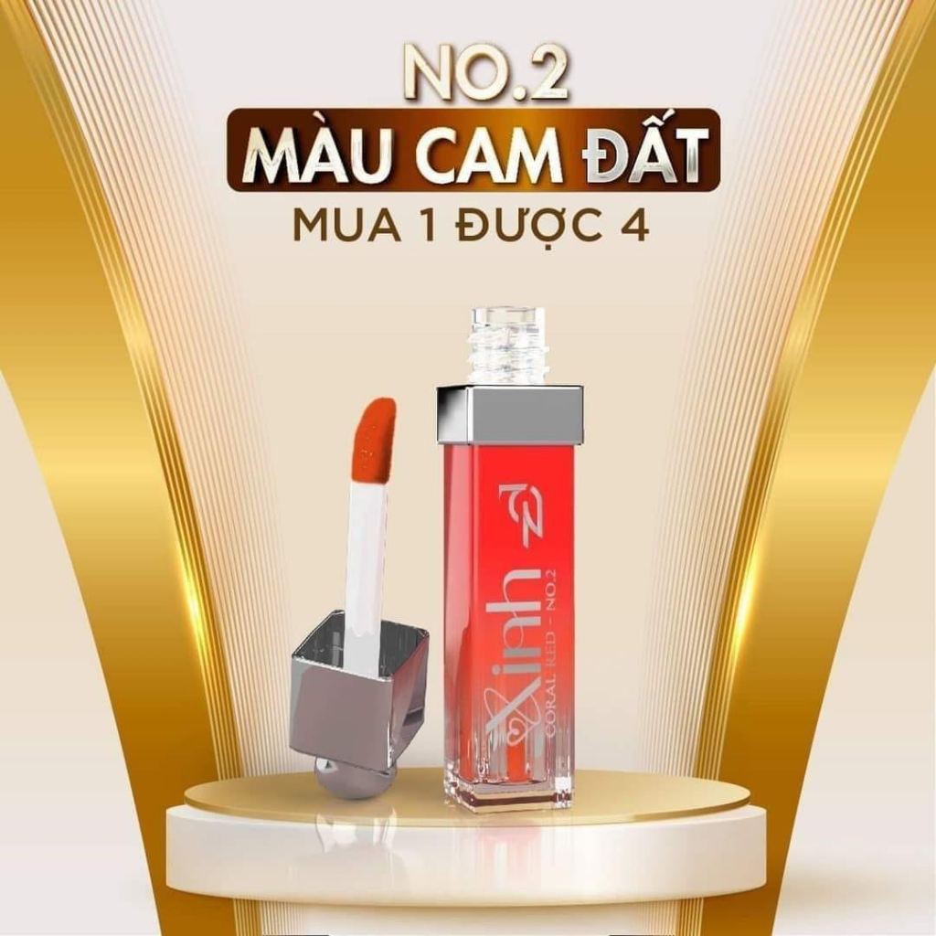 Son Xinh Mỹ Phẩm Đông Anh Giá Sỉ Chính Hãng - Set Son Xinh Nguyễn Huỳnh Như 3 Màu Hot Trend Đỏ Tươi + Cam Đất + Đỏ Cam