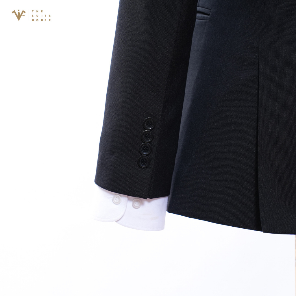 SUIT ĐEN 6 KHUY 3 TÚI, FORM CHUẨN THE SUITS HOUSE