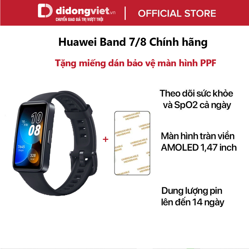 Vòng đeo tay thông minh Huawei Band 8/Band 7 Chính Hãng