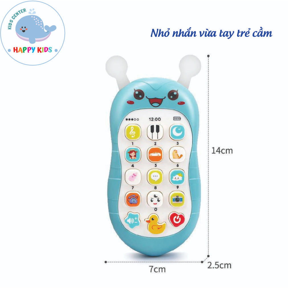 Đồ chơi điện thoại phát nhạc kèm gặm nướu HAPPY-KIDS Điện thoại thông minh có nhạc cho bé