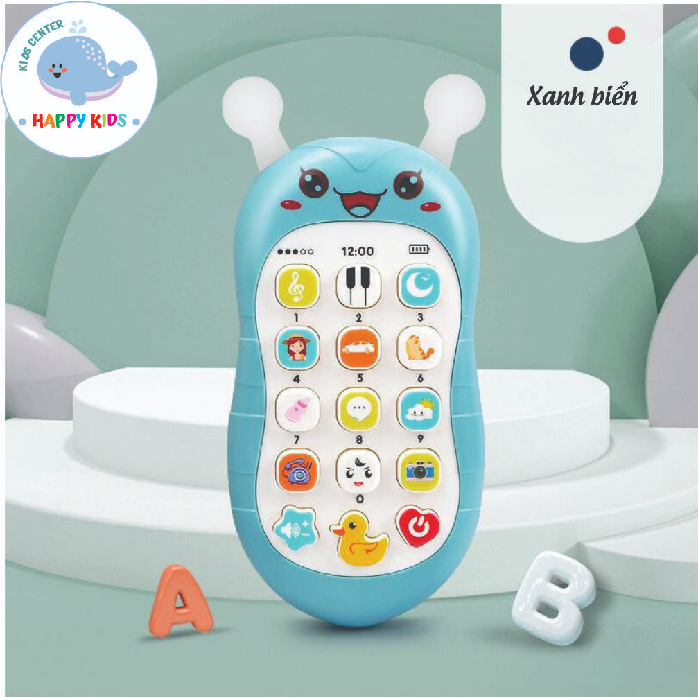 Đồ chơi điện thoại phát nhạc kèm gặm nướu HAPPY-KIDS Điện thoại thông minh có nhạc cho bé