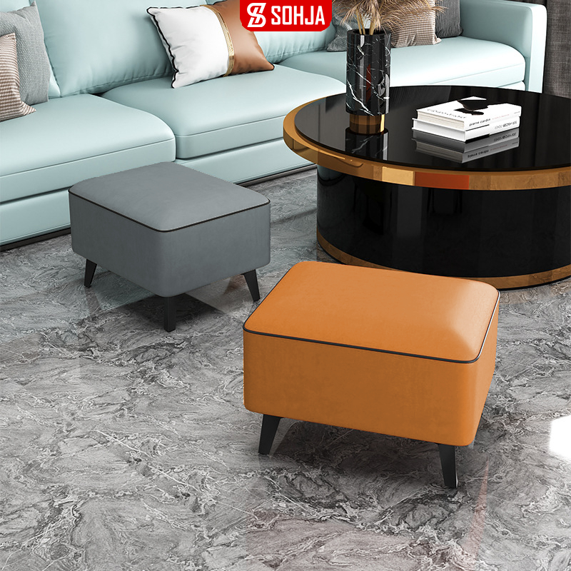 Ghế đôn sofa cao cấp bọc da cao cấp simili phong cách hiện đại thương hiệu Sohja - SC22