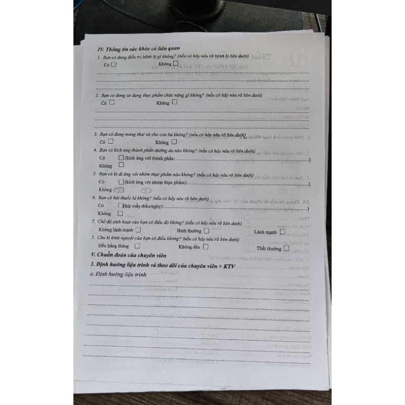 Hồ sơ thông tin khách hàng in theo yêu cầu, in màu dành cho spa, thẩm mỹ viện... nhận từ 30 tấm 2 mặt.