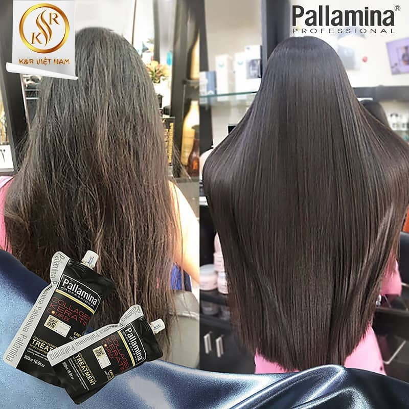 Kem Ủ Tóc Keratin PALLAMINA 500ML Phục Hồi Tóc Chuyên Sâu Tái Sinh Nang Tóc Siêu Mượt Hương Nước Hoa Chính Hãng