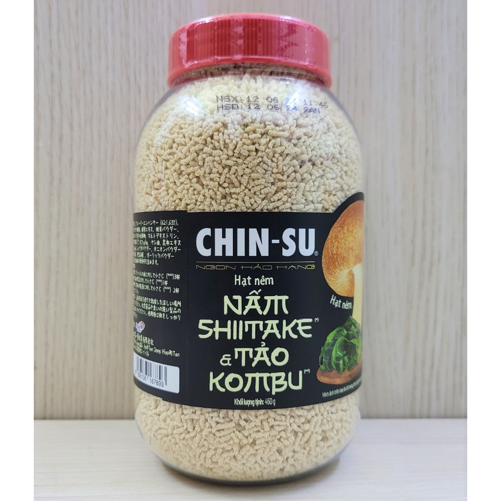 (CHIN-SU hủ 450g) HẠT NÊM NẤM SHIITAKE VÀ TẢO KOMBU CHINSU MASAN Premium Mushroom & Seaweed Seasoning