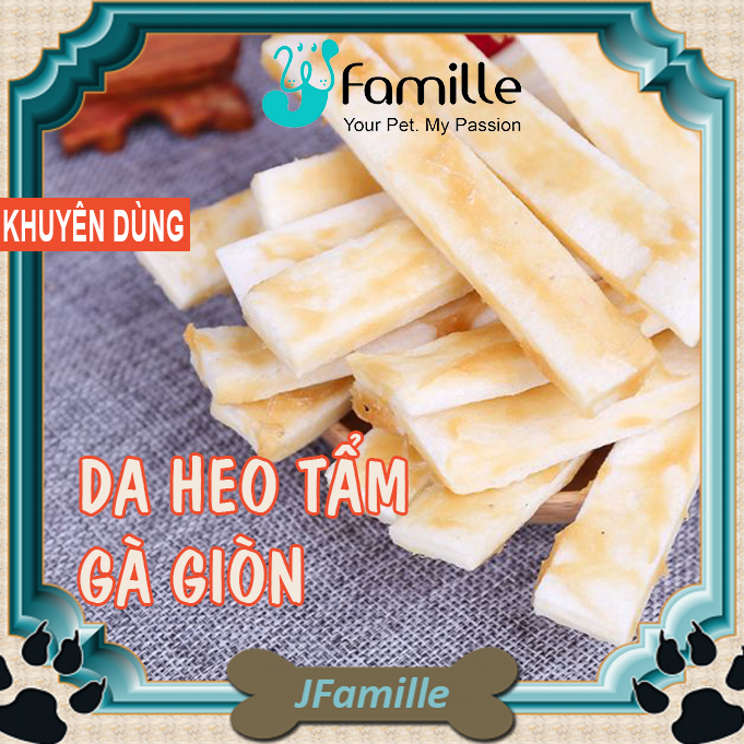 Thanh Gặm Giảm Stress Cho Thú Cưng JFamille, Da Bò Nướng Giòn, Bổ Sung Collagen Hiệu Quả. Ngăn Ngừa Hôi Miệng