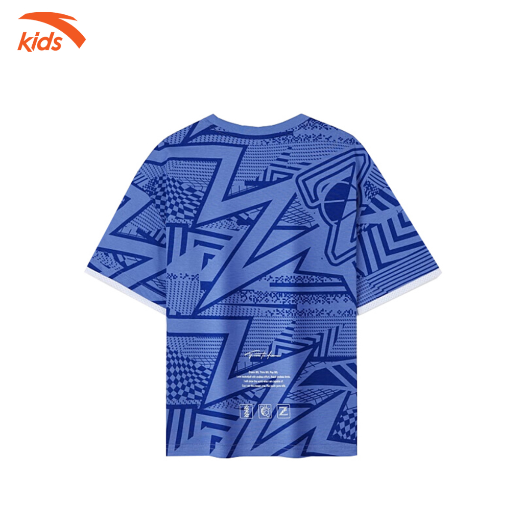 Áo phông thể thao bé trai Anta Kids vải polyester co giãn 4 chiều, thoáng khí W352321430