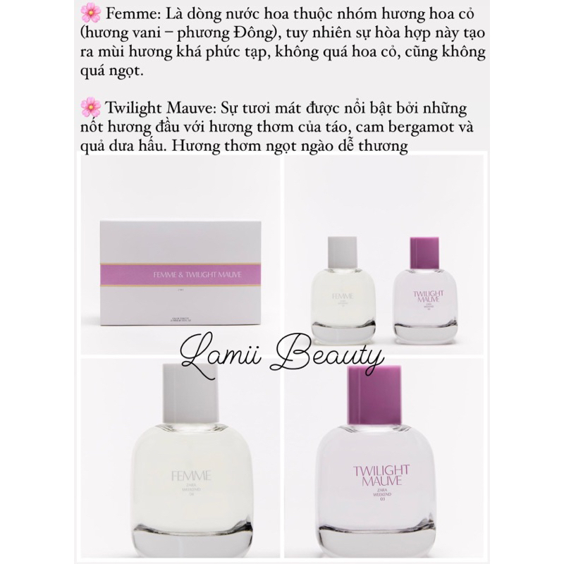 CÓ BILL SPAIN - Nước hoa ZARA FEMME EDT 100ml bản mới 2023 Spain