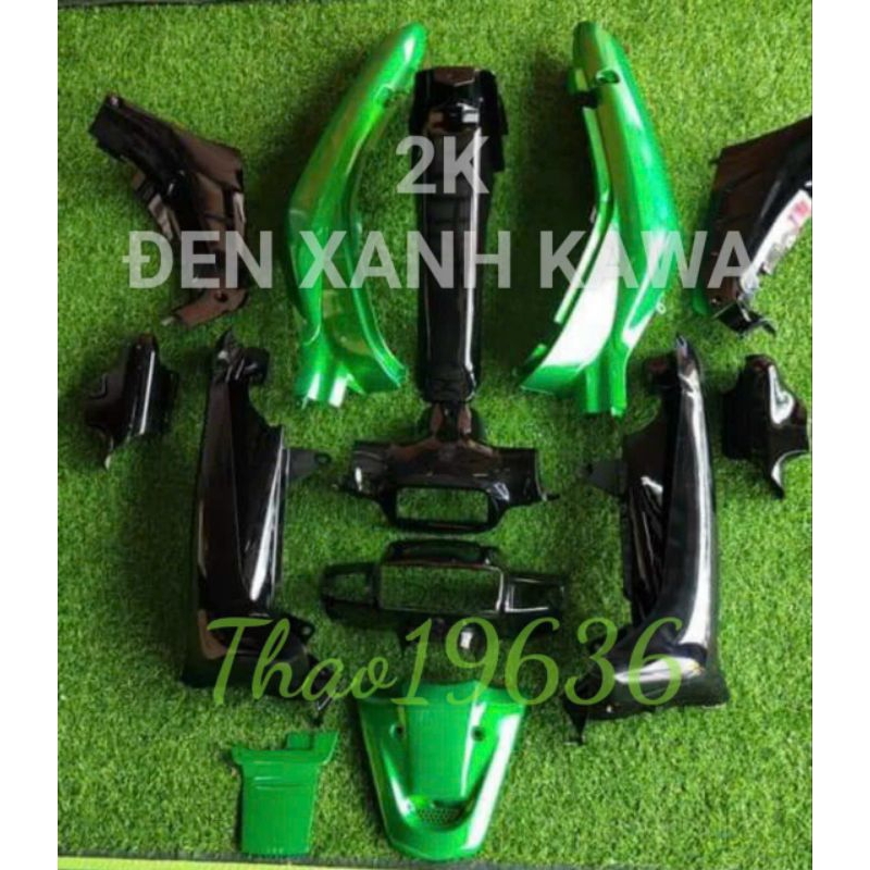 Dàn áo satria 2000 Xanh lá Kawa