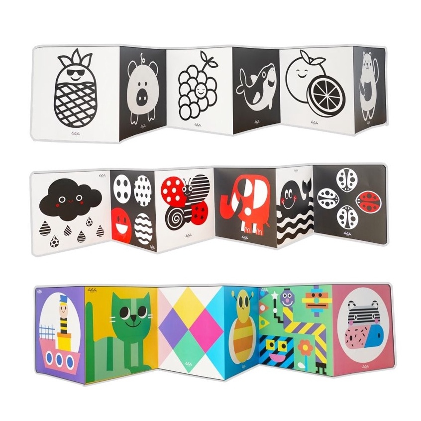 Bộ thẻ kích thích thị giác cho bé bao gồm thẻ gấp và thẻ decal dán tường thương hiệu Lalala baby