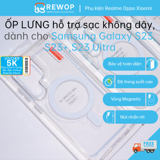 Ốp Lưng trong suốt hỗ trợ sạc không dây dành cho Samsung Galaxy S23, S23+, S23Ultra - Chất liệu TPU mềm dẻo.