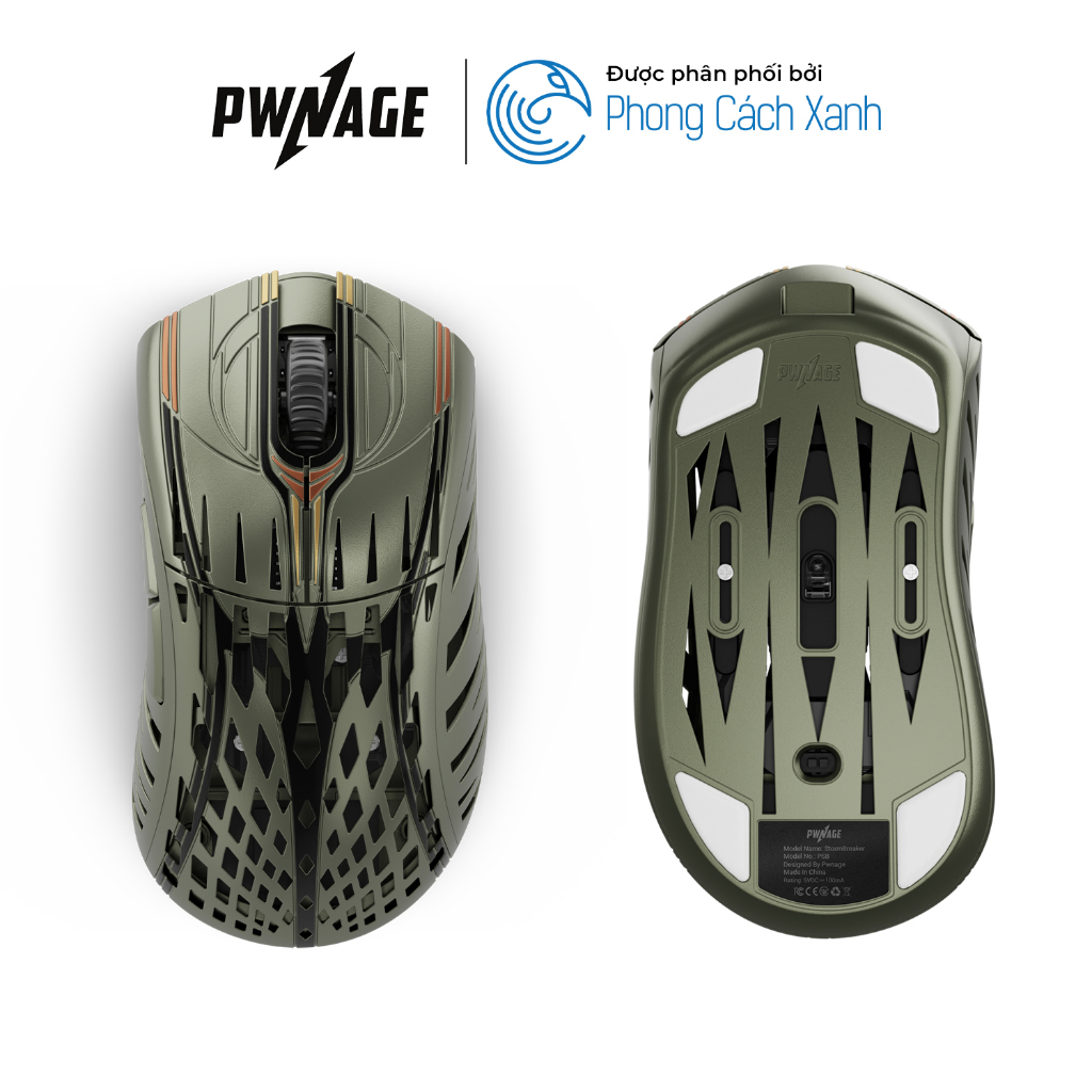 Chuột không dây siêu nhẹ Pwnage Stormbreaker - Hàng Chính Hãng