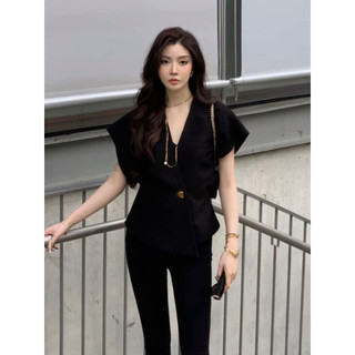 Áo chéo hàn chờm tay cúc vàng ECLIPSE CLOTHING