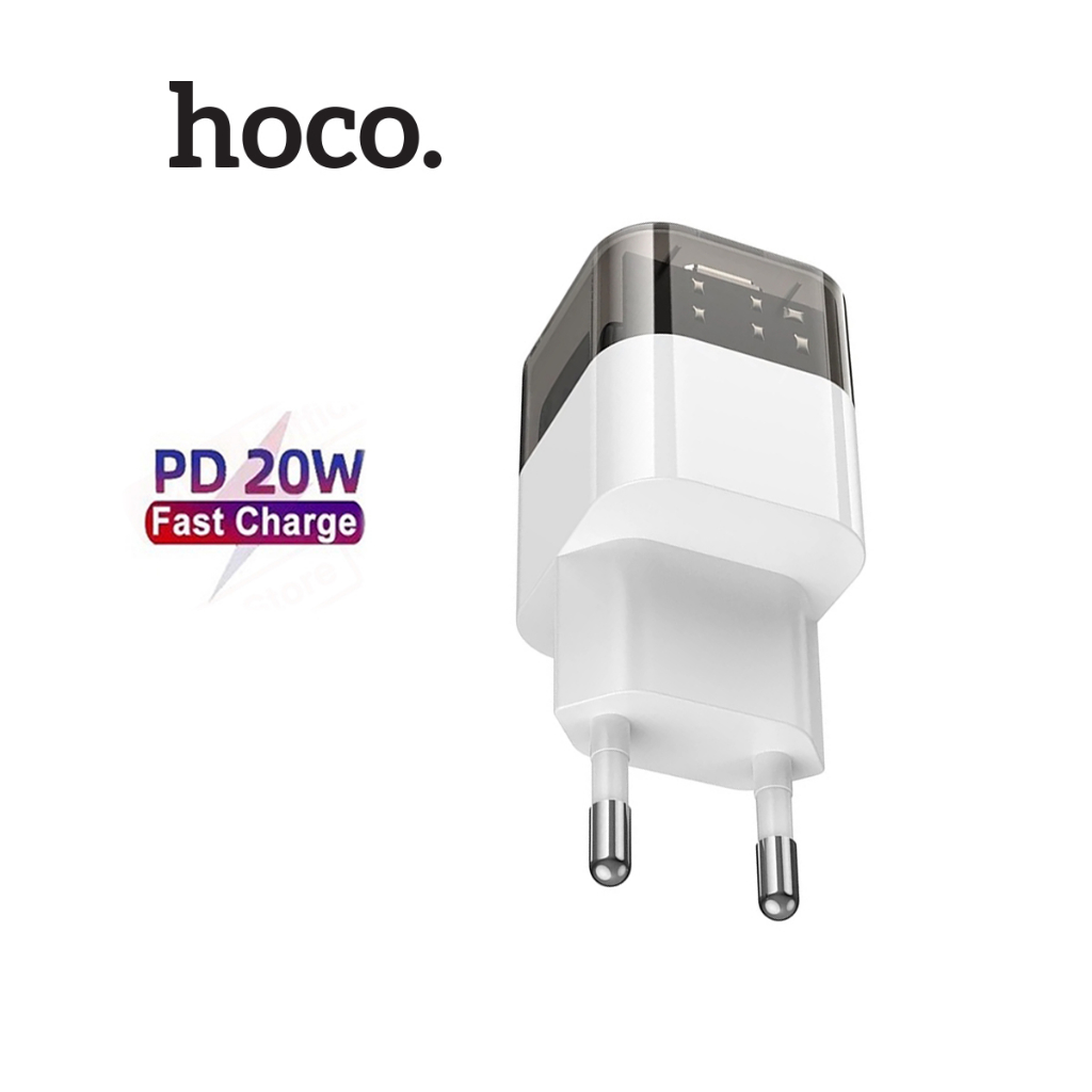 Củ sạc nhanh PD20W C125A 1 cổng Type-C QC3.0 nhỏ gọn tiện lợi, thiết kế sang trọng trong suốt , chân tròn