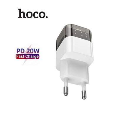 Củ sạc nhanh PD20W C125A 1 cổng Type-C QC3.0 nhỏ gọn tiện lợi, thiết kế sang trọng trong suốt , chân tròn