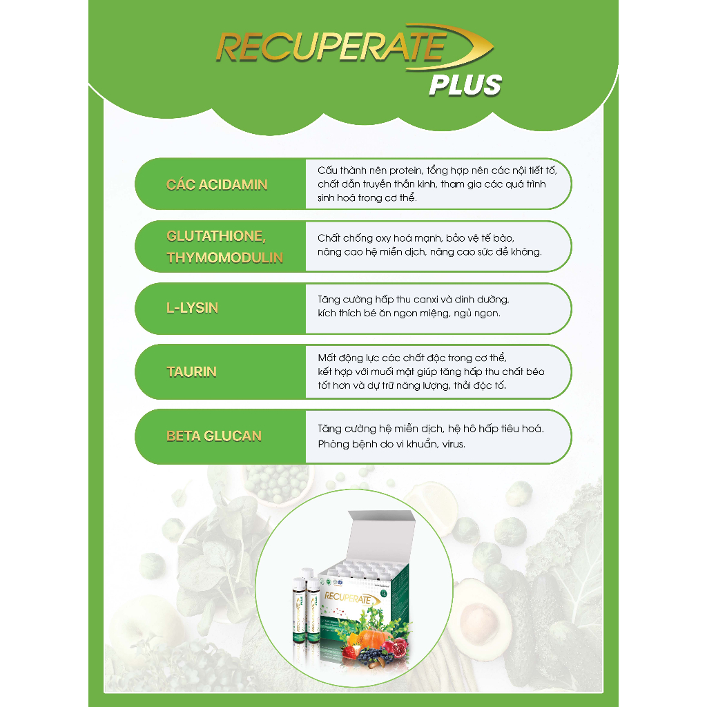 Đạm tươi Recuperate Plus của Đức mẫu mới 2023
