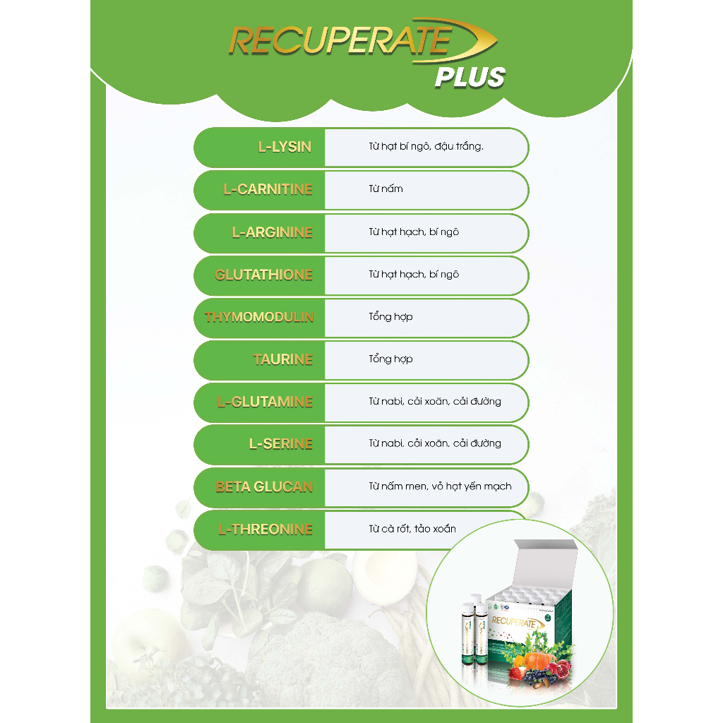 Đạm tươi Recuperate Plus của Đức mẫu mới 2023