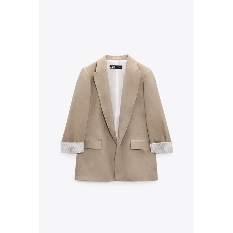 Áo khoác nữ / khoác dạ nữ  Blazer Za.RA chất vải cotton mặc 4 mùa