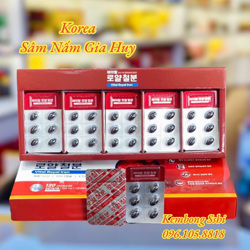 Viên Uống Bổ Sung Sắt KGF, HEMOQUEEN TOP Hàn Quốc, Hộp 120V
