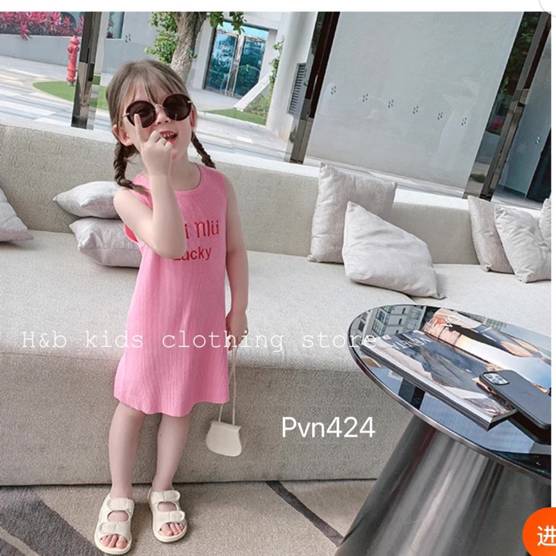 Đầm Body Xanh Xinh Cho Bé Gái Diện Hè