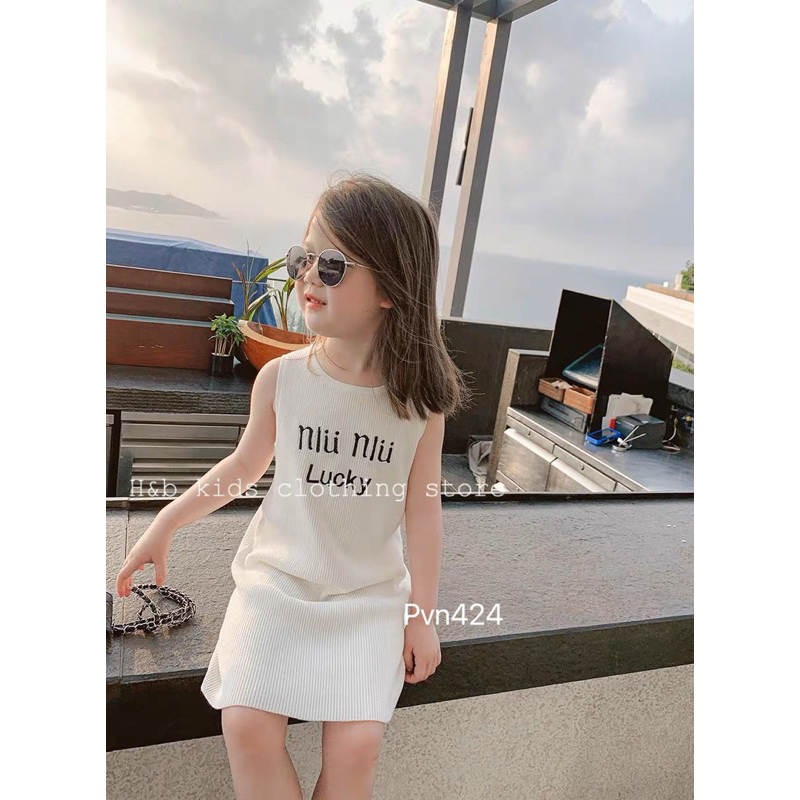Đầm Body Xanh Xinh Cho Bé Gái Diện Hè