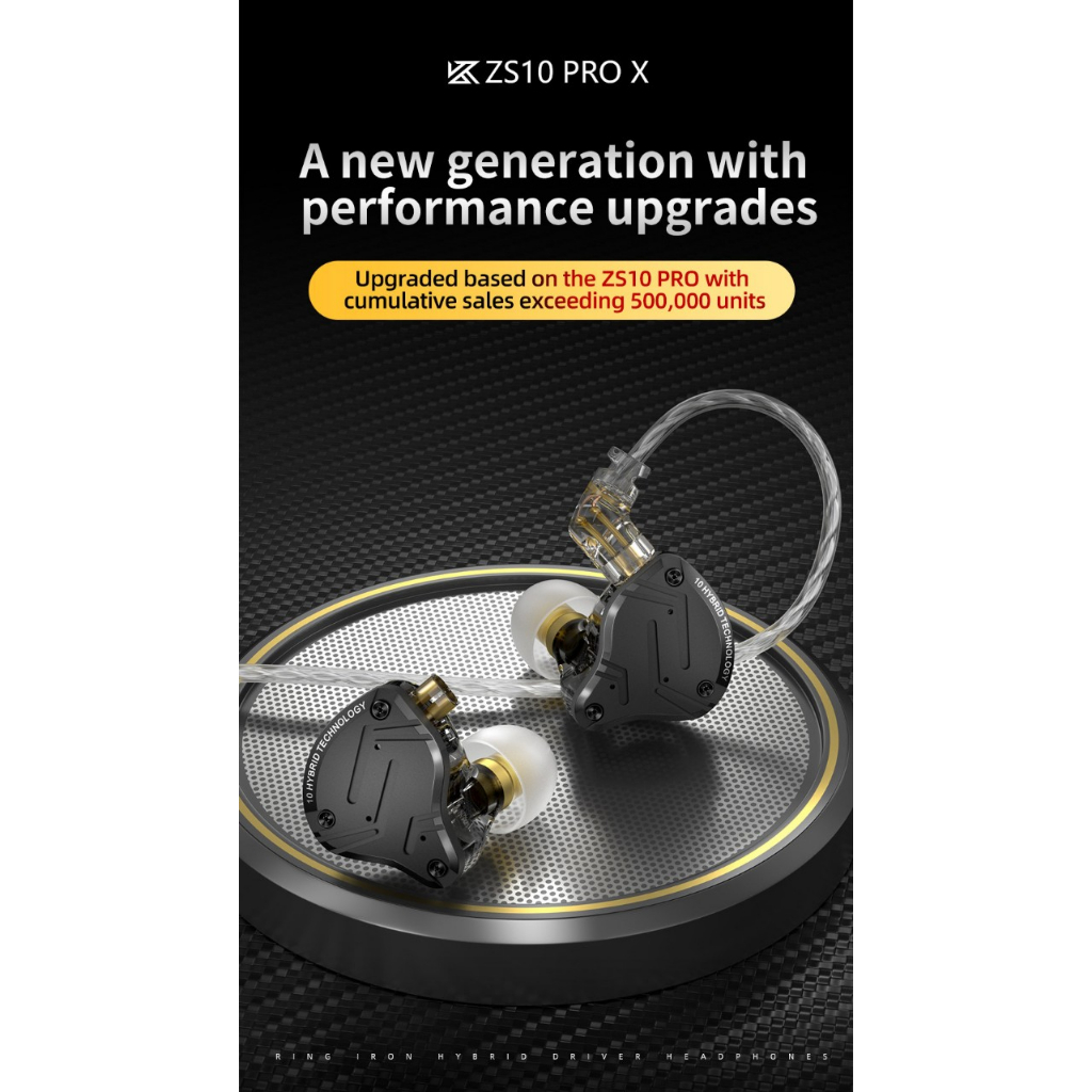 Tai nghe Hybrid 10 Driver KZ ZS10 PRO X - âm thanh chi tiết, bản cập nhật mới của ZS10 PRO
